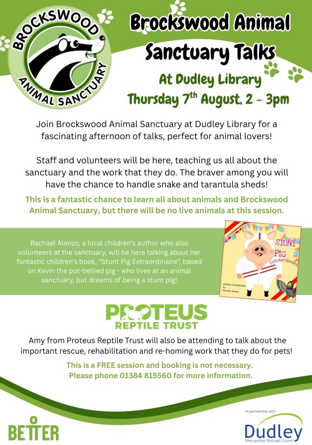 Dudley Library - Brockswood Animal Sanctuary Talks